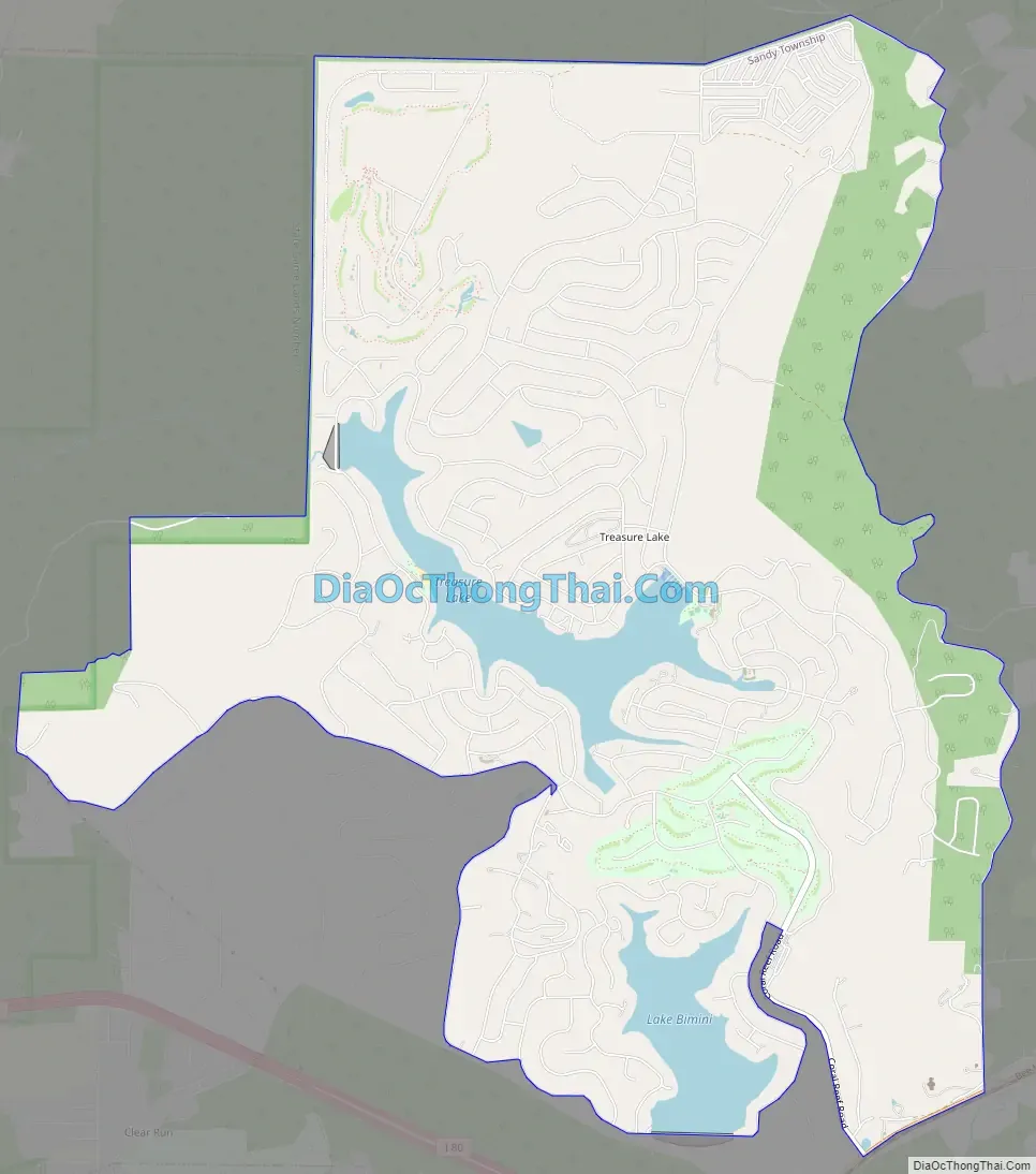 Map of Treasure Lake CDP