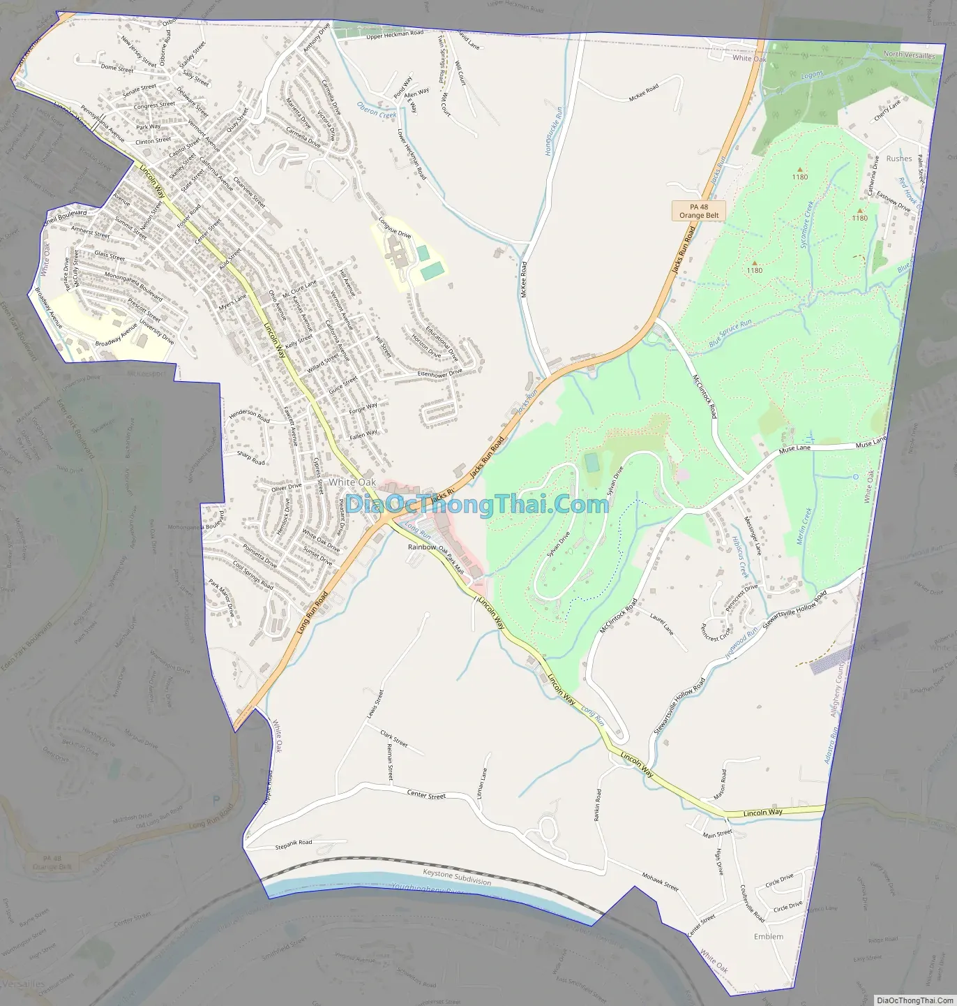 Map Of White Oak Borough Pennsylvania