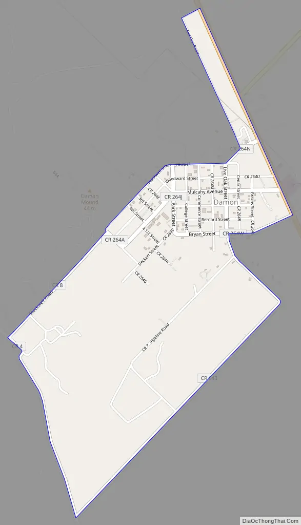 Map of Damon CDP