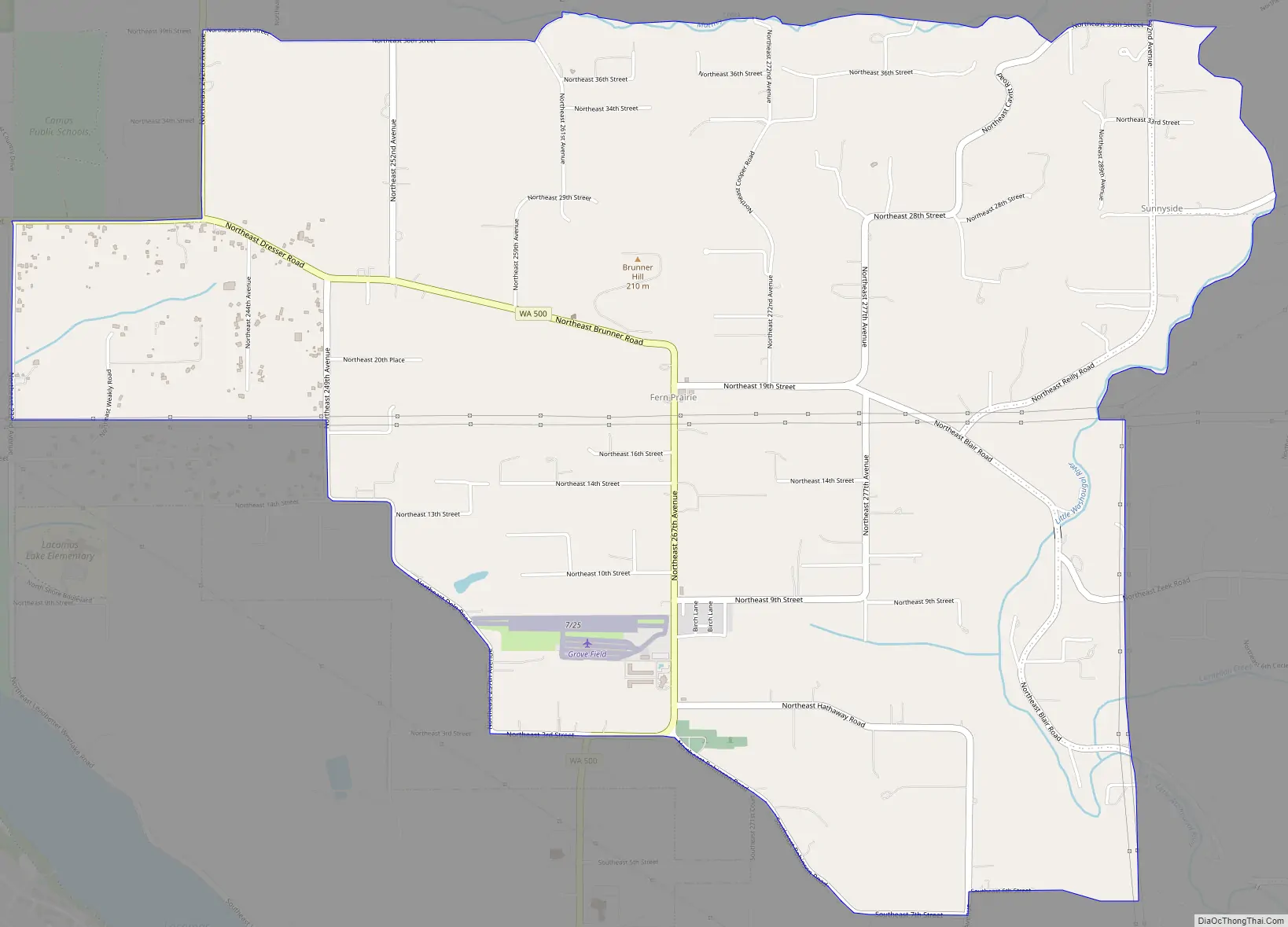 Map of Fern Prairie CDP
