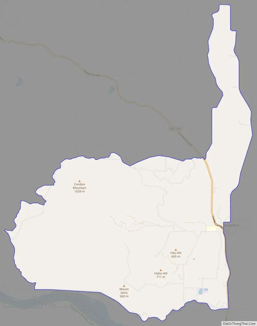 Map of Nespelem Community CDP