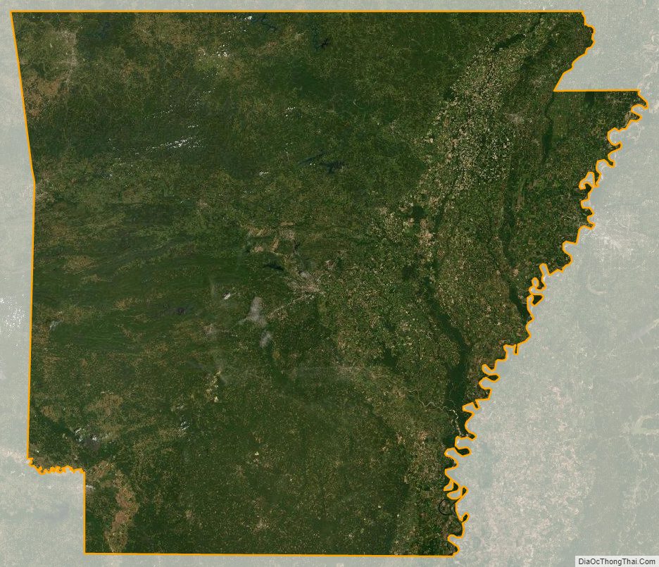Arkansas satellite map
