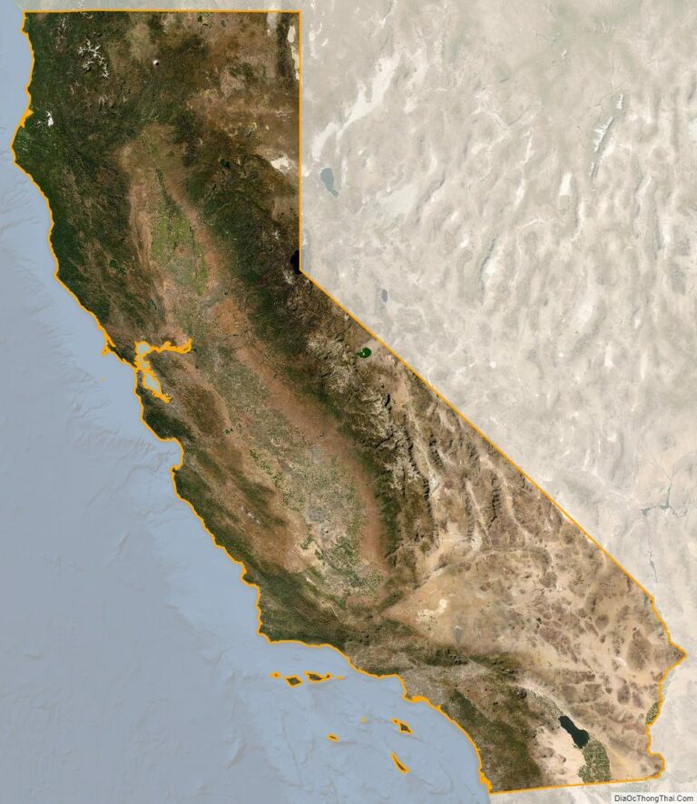 Bản đồ bang California từ vệ tinh