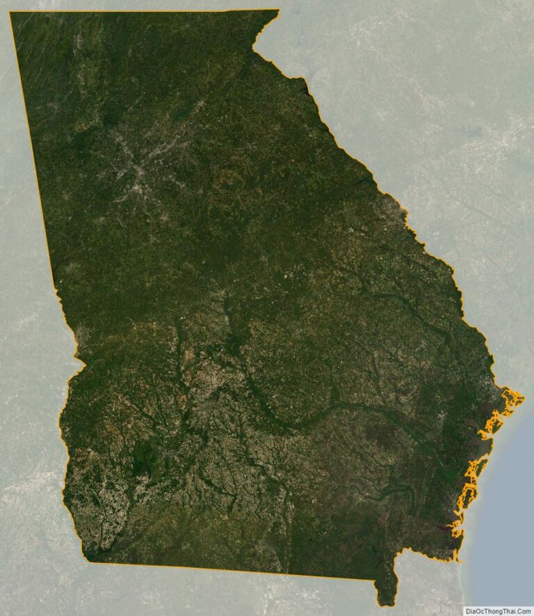 Bản đồ bang Georgia từ vệ tinh