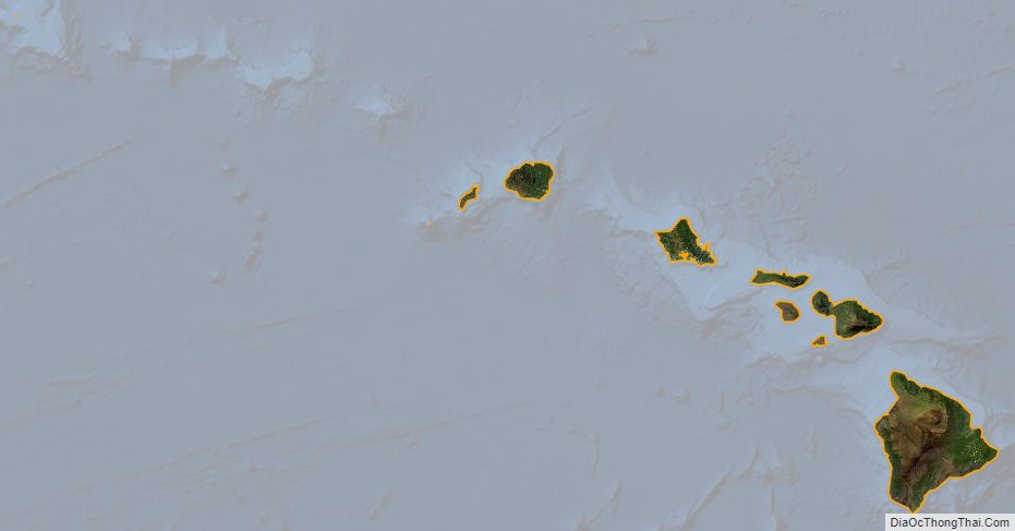Hawaii satellite map