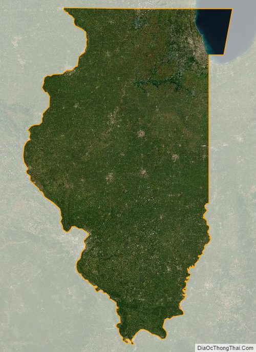 Illinois satellite map
