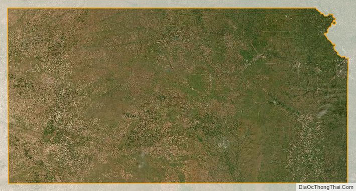 Bản đồ bang Kansas từ vệ tinh