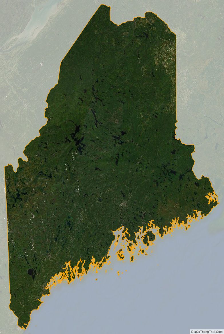 Maine satellite map