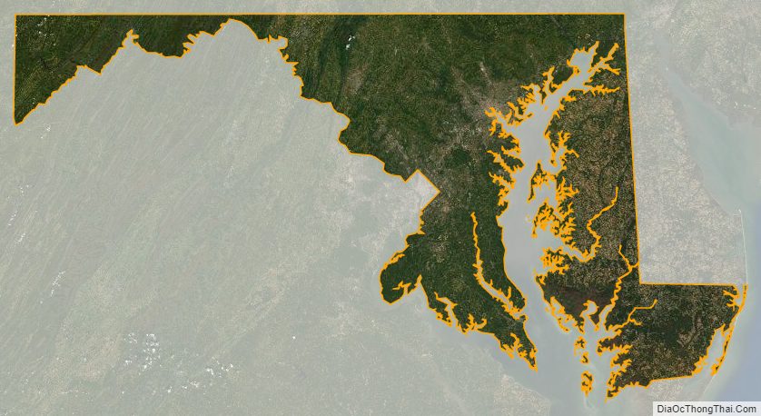 Maryland satellite map