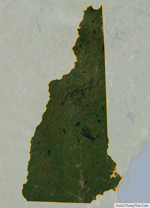 Bản đồ bang New Hampshire từ vệ tinh