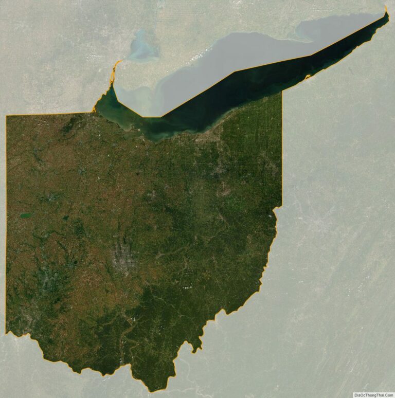 Bản đồ bang Ohio từ vệ tinh