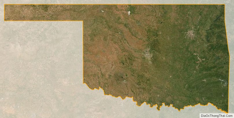 Oklahoma satellite map