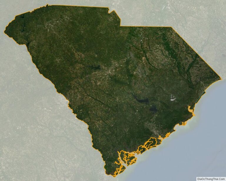 Bản đồ bang Nam Carolina từ vệ tinh
