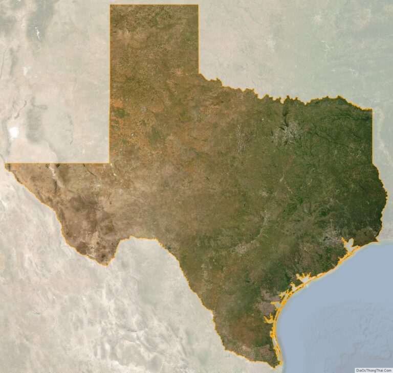 Bản đồ bang Texas từ vệ tinh
