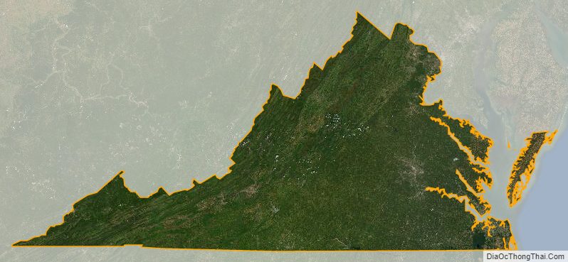 Virginia satellite map