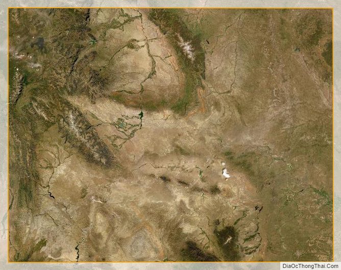 Bản đồ bang Wyoming từ vệ tinh