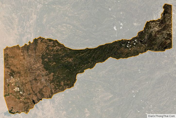 Satellite Map of Amador County, California