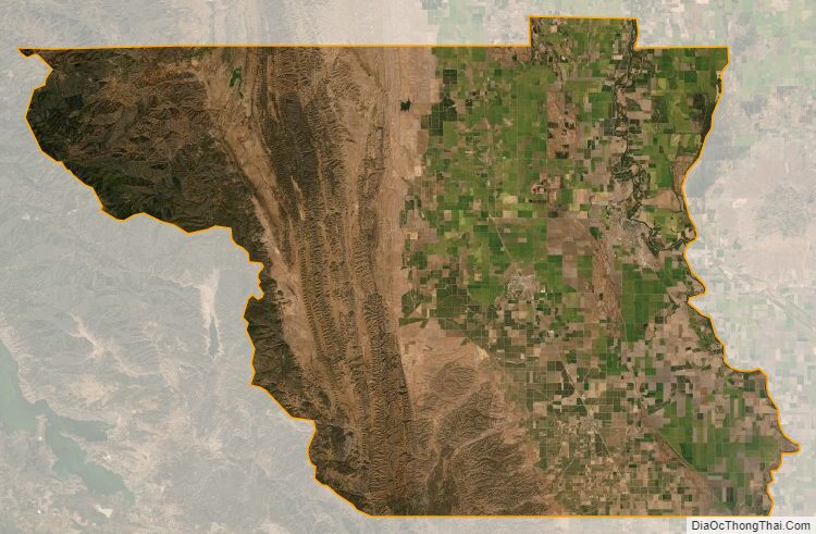 Satellite Map of Colusa County, California