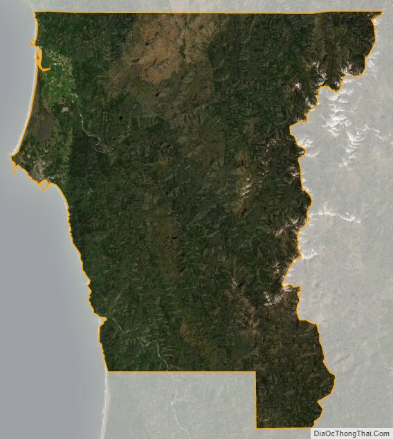 Satellite Map of Del Norte County, California