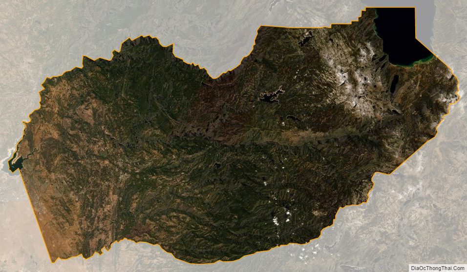 Satellite Map of El Dorado County, California