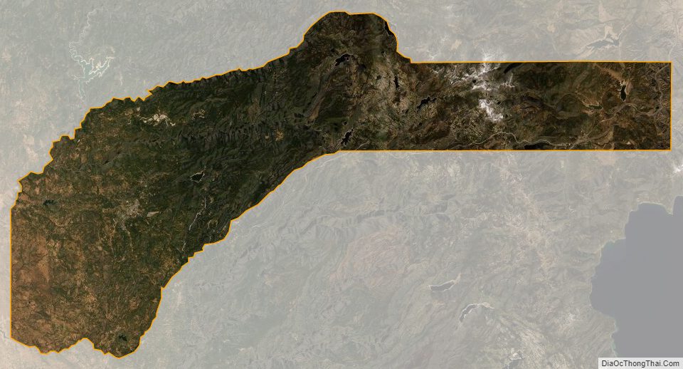 Satellite Map of Nevada County, California