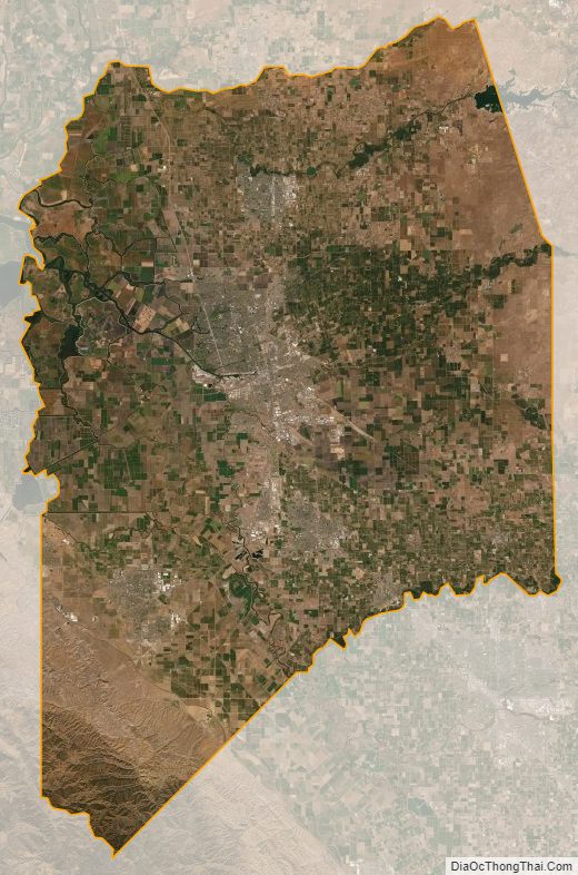 Satellite Map of San Joaquin County, California