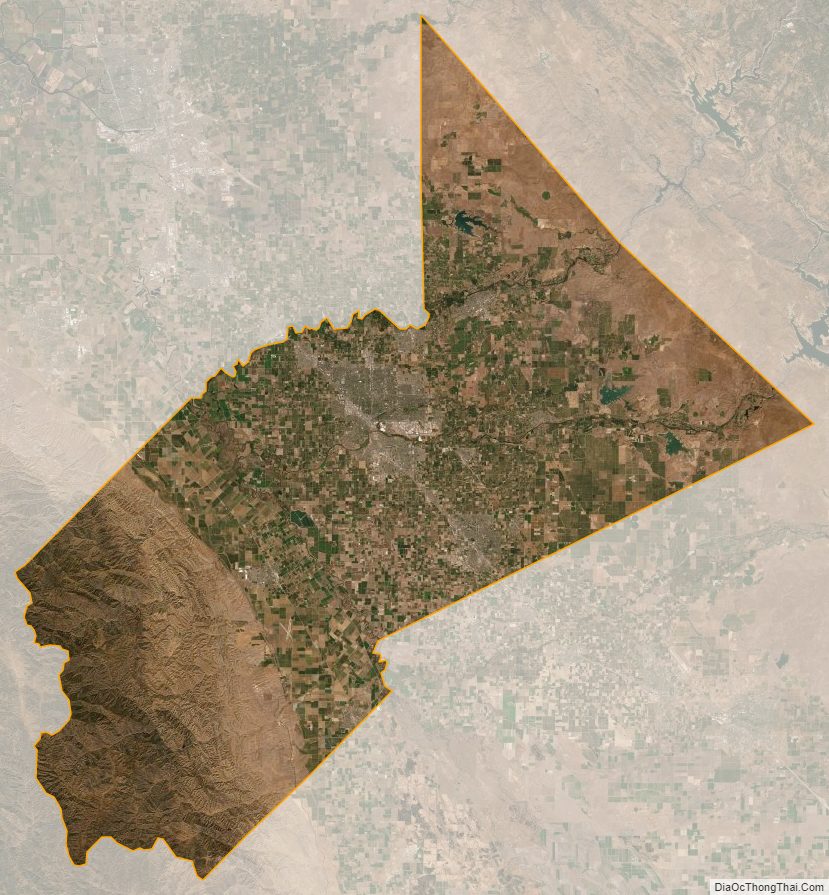 Satellite Map of Stanislaus County, California