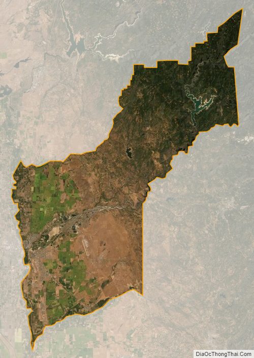Satellite Map of Yuba County, California