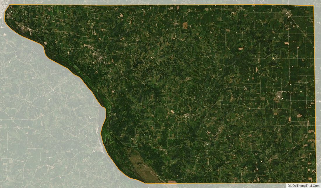 Satellite Map of Jo Daviess County, Illinois