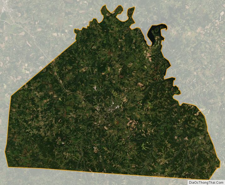 Satellite map of Allen County, Kentucky