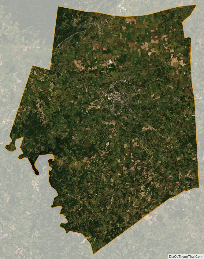 Satellite map of Barren County, Kentucky