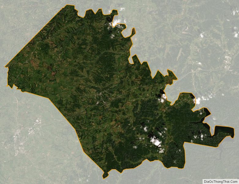 Satellite map of Bath County, Kentucky