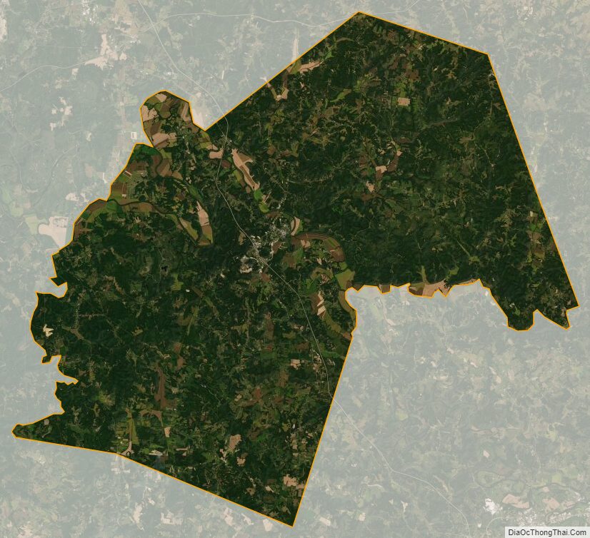 Satellite Map of Butler County, Kentucky