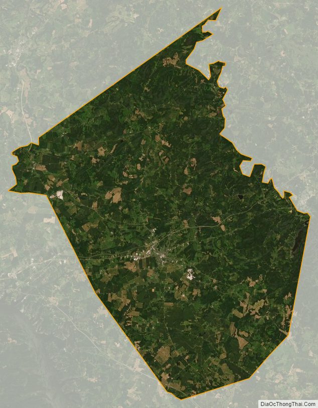 Satellite map of Caldwell County, Kentucky