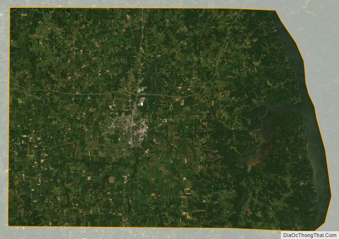 Satellite map of Calloway County, Kentucky