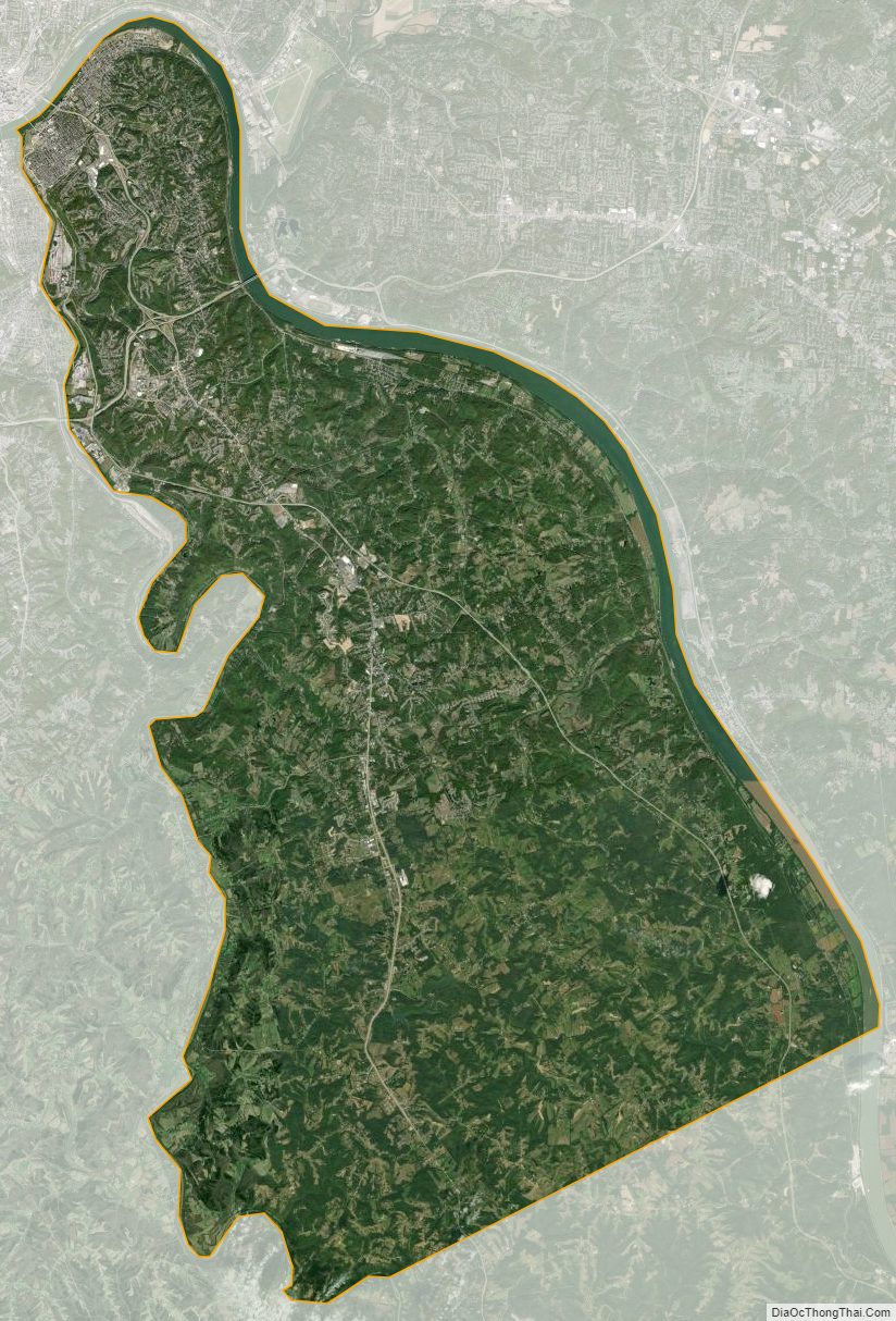 Satellite map of Campbell County, Kentucky