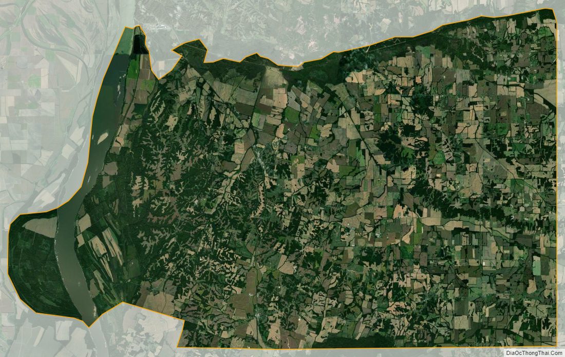 Satellite map of Carlisle County, Kentucky