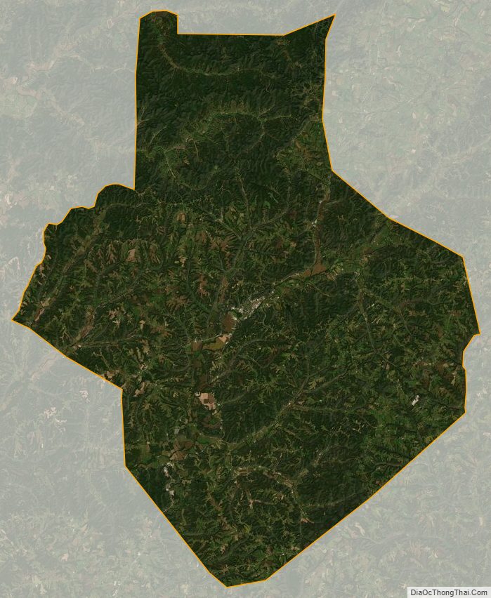 Satellite map of Casey County, Kentucky