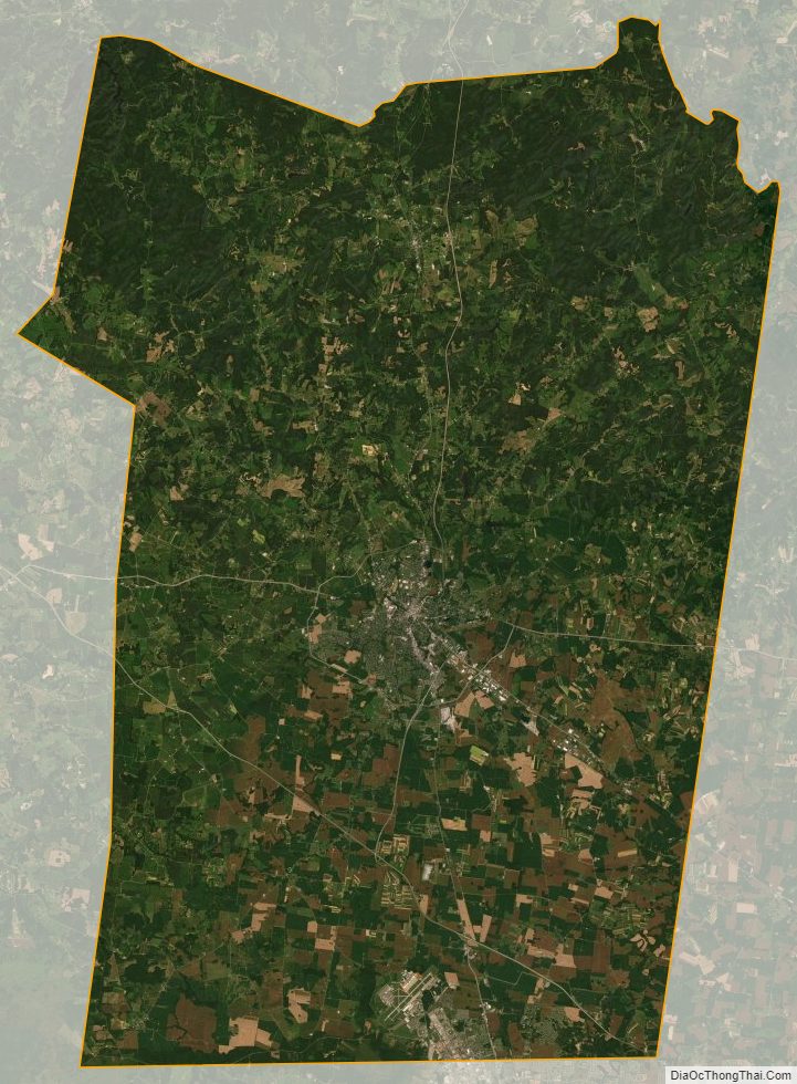 Satellite map of Christian County, Kentucky