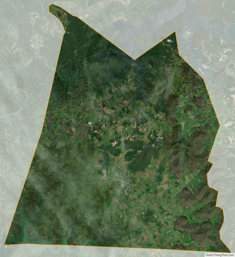 Satellite map of Clinton County, Kentucky