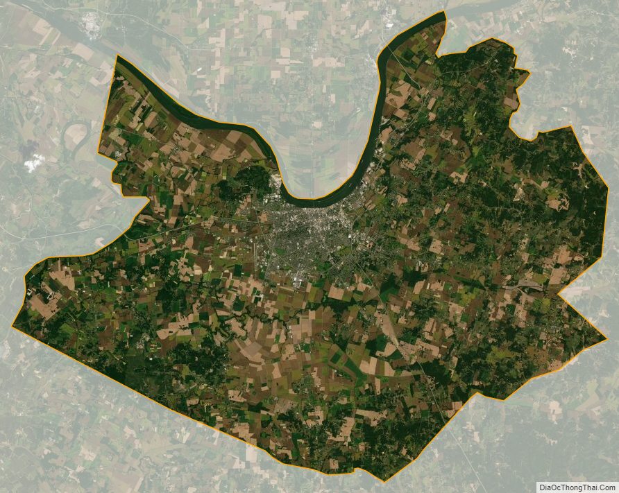 Satellite map of Daviess County, Kentucky
