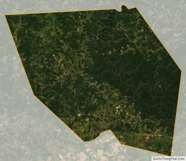 Satellite map of Edmonson County, Kentucky