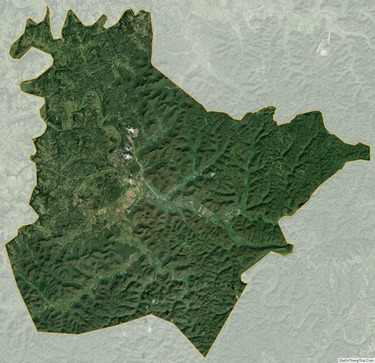 Satellite map of Estill County, Kentucky