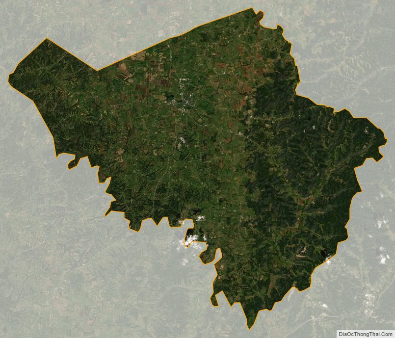 Satellite map of Fleming County, Kentucky