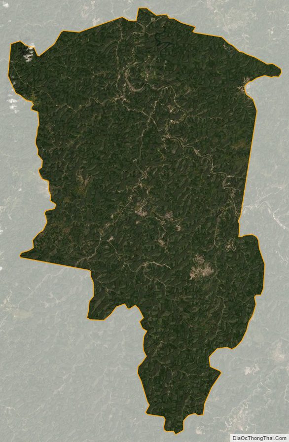 Satellite map of Floyd County, Kentucky