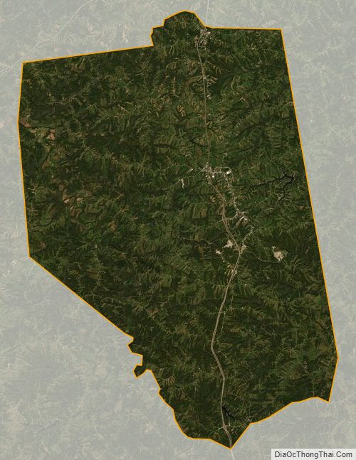 Satellite map of Grant County, Kentucky