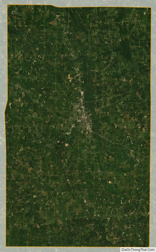 Satellite map of Graves County, Kentucky
