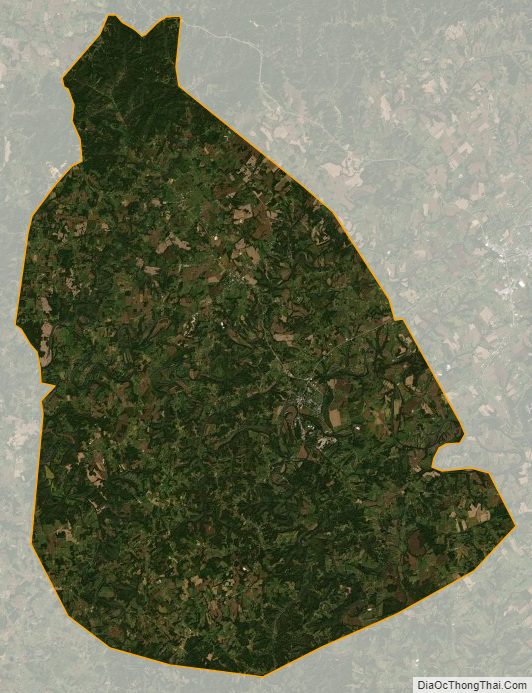 Satellite map of Green County, Kentucky