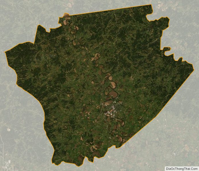 Satellite Map of Harrison County, Kentucky