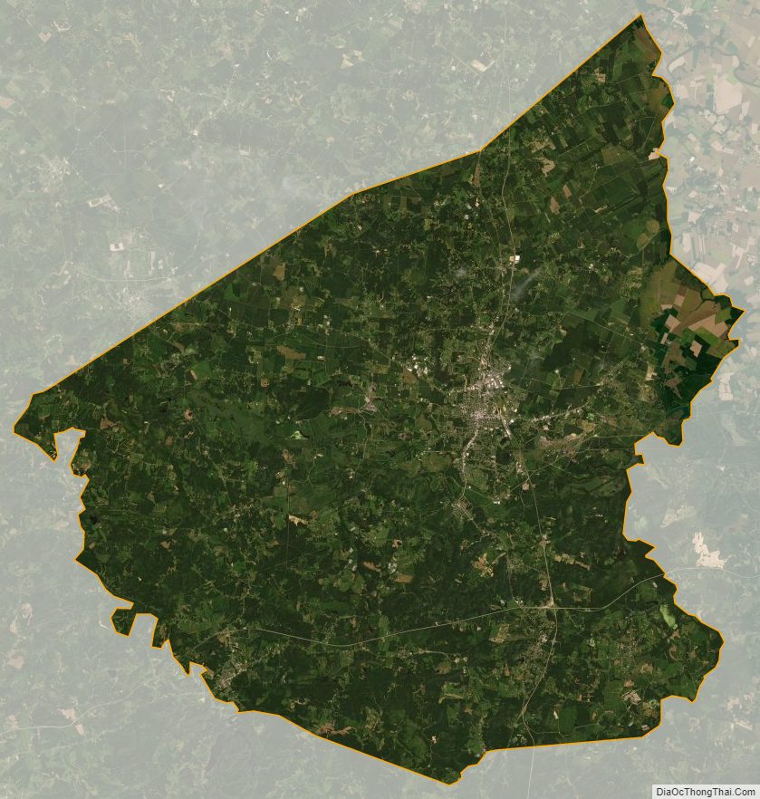 Satellite map of Hopkins County, Kentucky